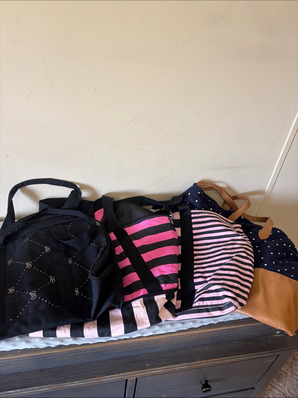 3 Victoria’s Secret Totes, 1 Target tote